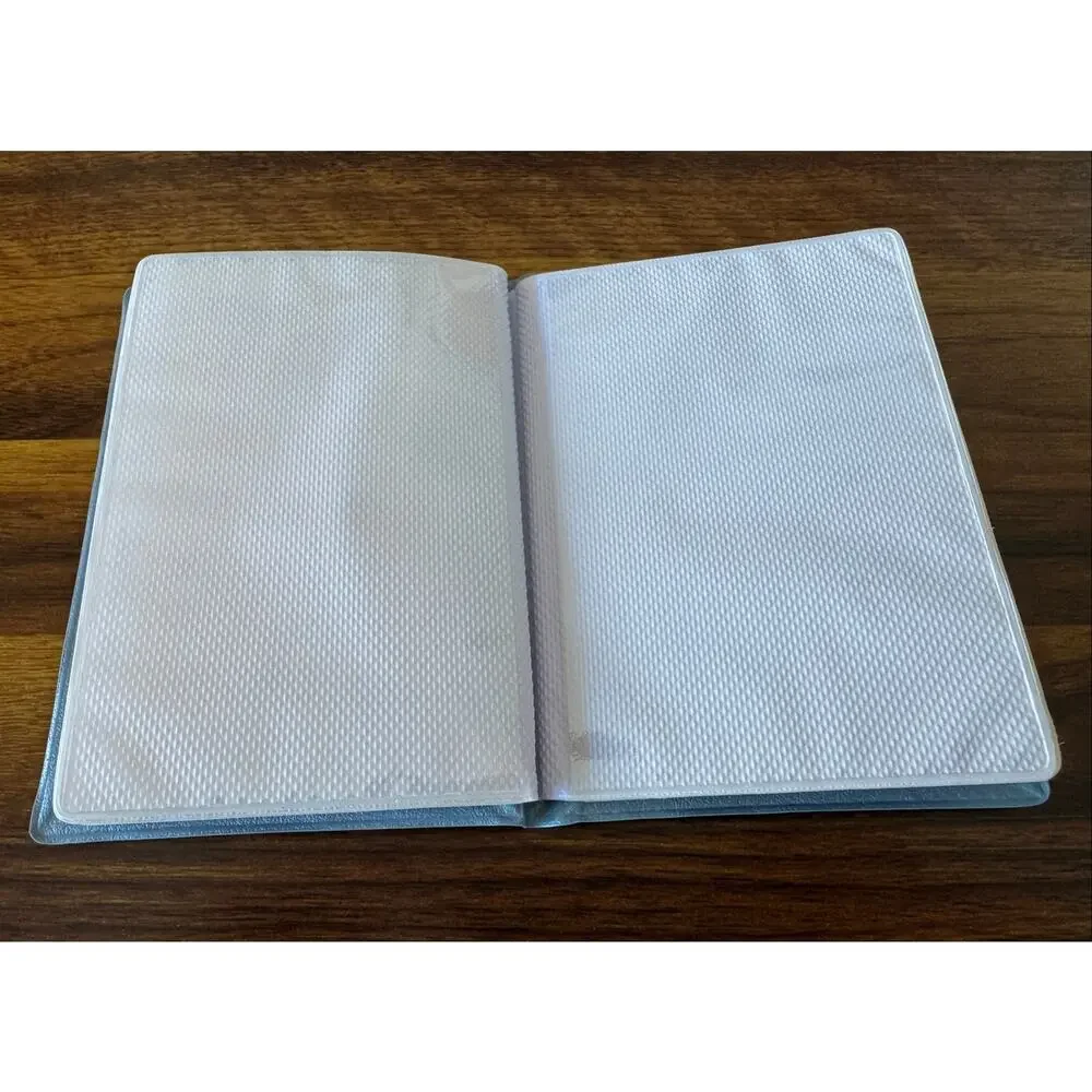 Vintage ‘80s Dusk Blue Window Cut Photo Album for 3 1/2 x 5 Inch Photos